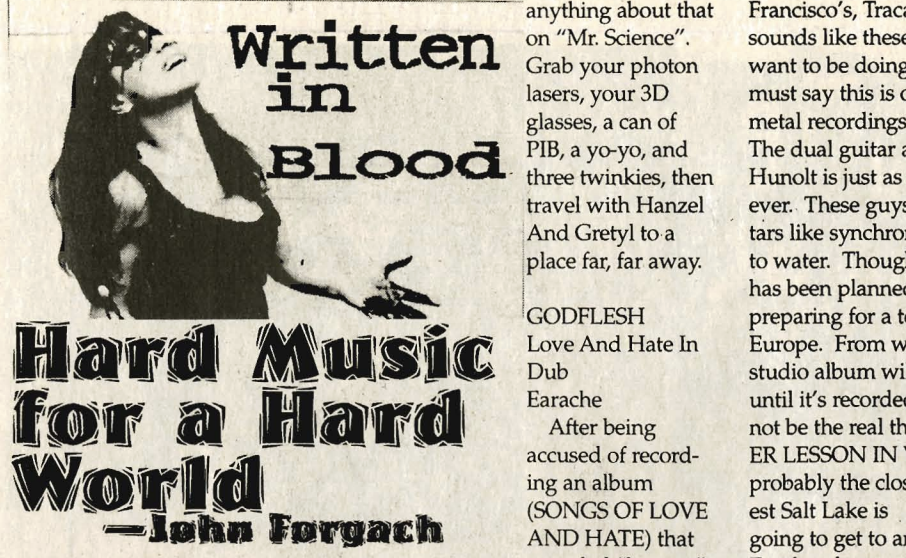Written in Blood: August 1997